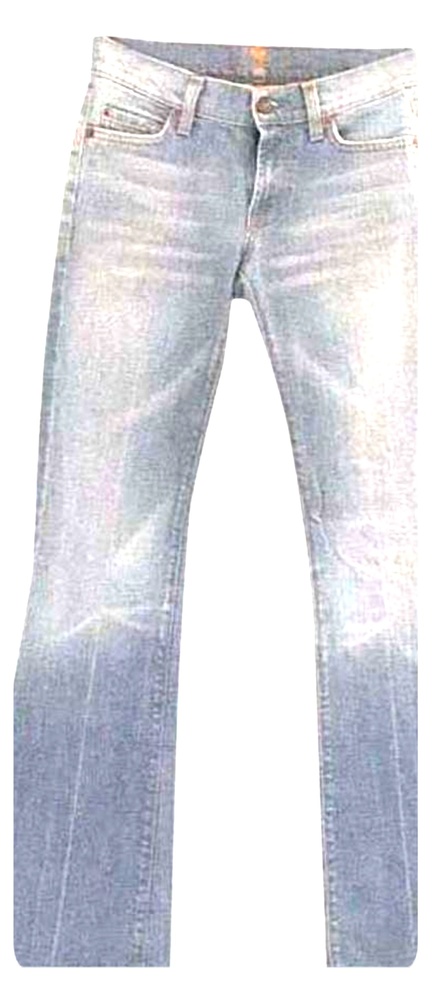 7FAM cropped bootcut jeans w back seem